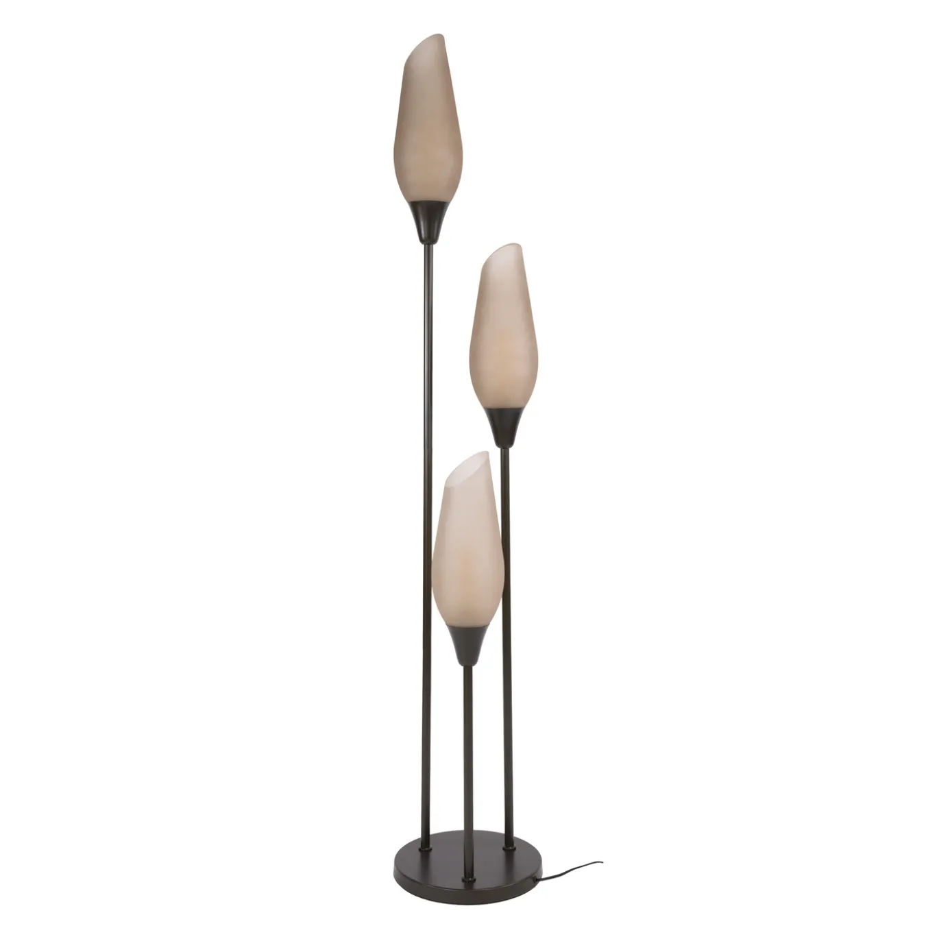 Vloerlamp Cocoon 3-lichts Sienna Bruin-frosted - Giga Meubel