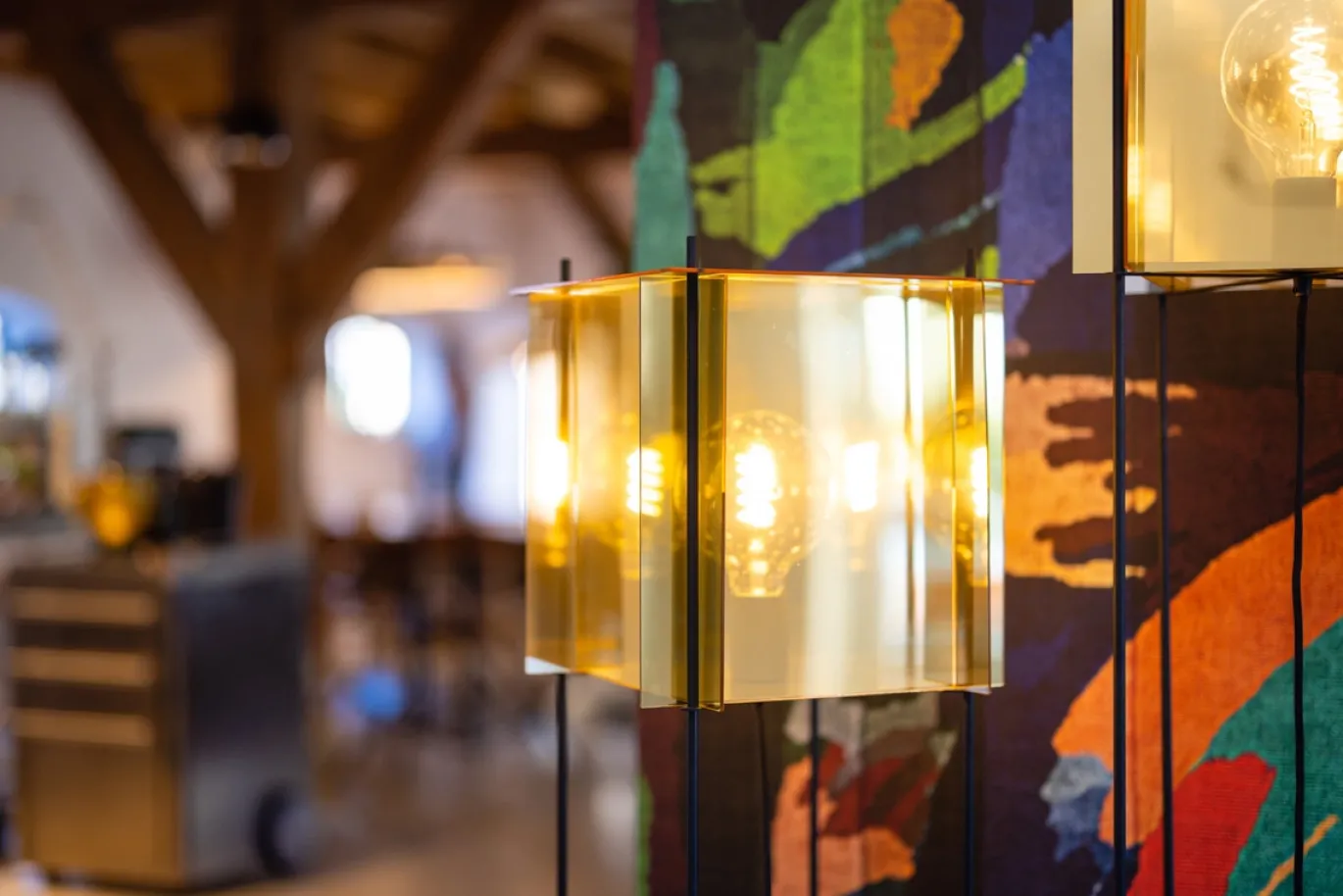 Vloerlamp Cube 1-Lichts Goud 130cm - Giga Meubel