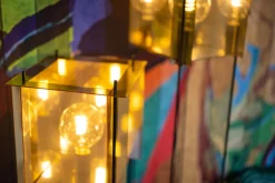 Vloerlamp Cube 1-Lichts Goud 130cm - Giga Meubel