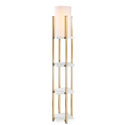 Vloerlamp Dora Wit/Goud