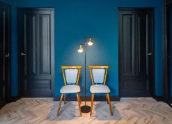 Vloerlamp Drop 2-Lichts Zwart/Goud - Giga Meubel