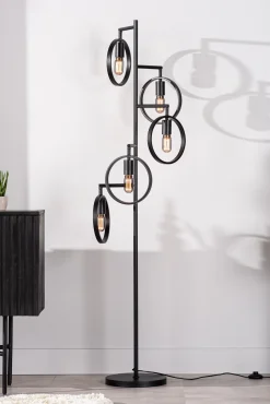 Vloerlamp Evi 5-Lichts Zwart - Giga Meubel