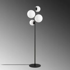 Vloerlamp Fazli 4-Lichts Zwart