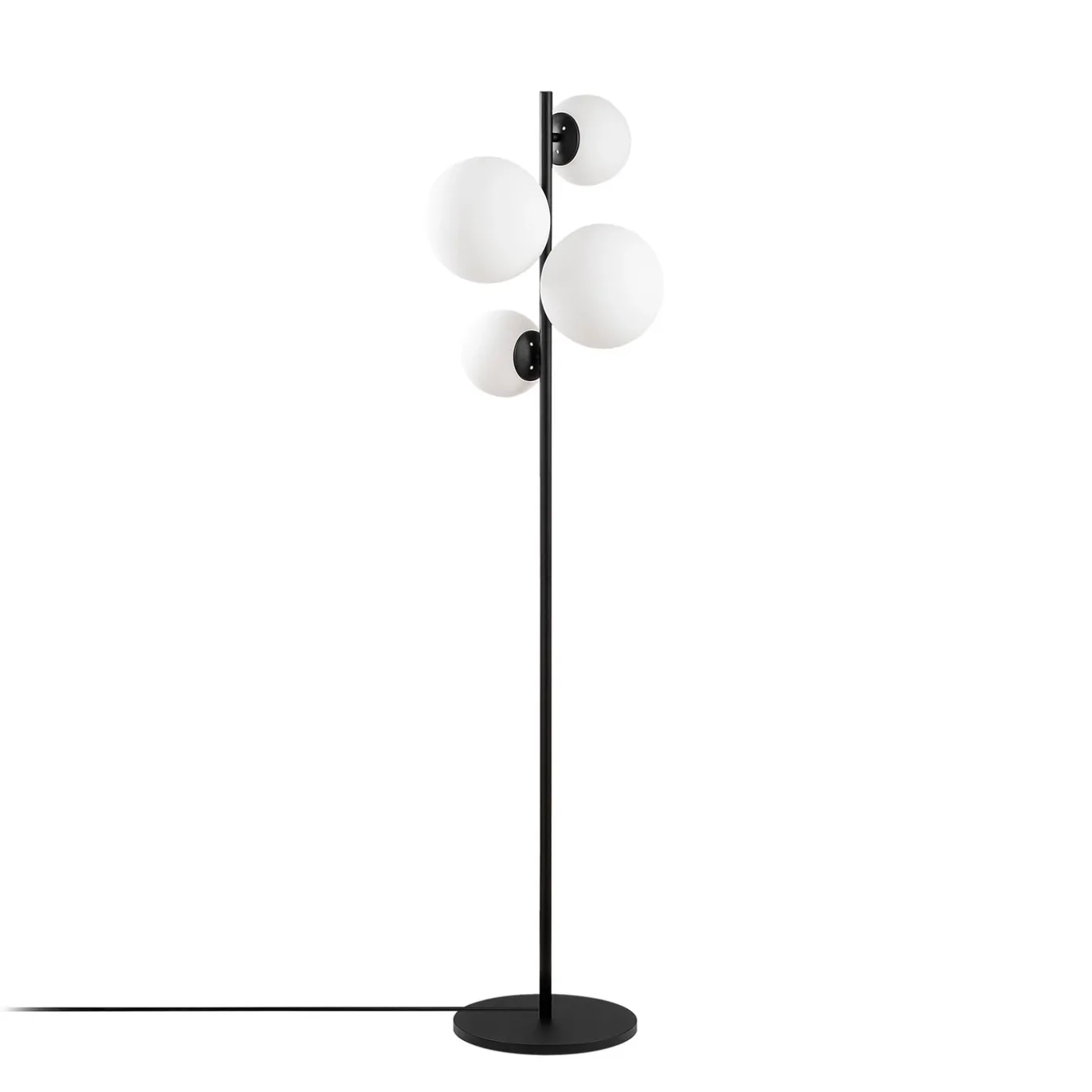Vloerlamp Fazli 4-Lichts Zwart