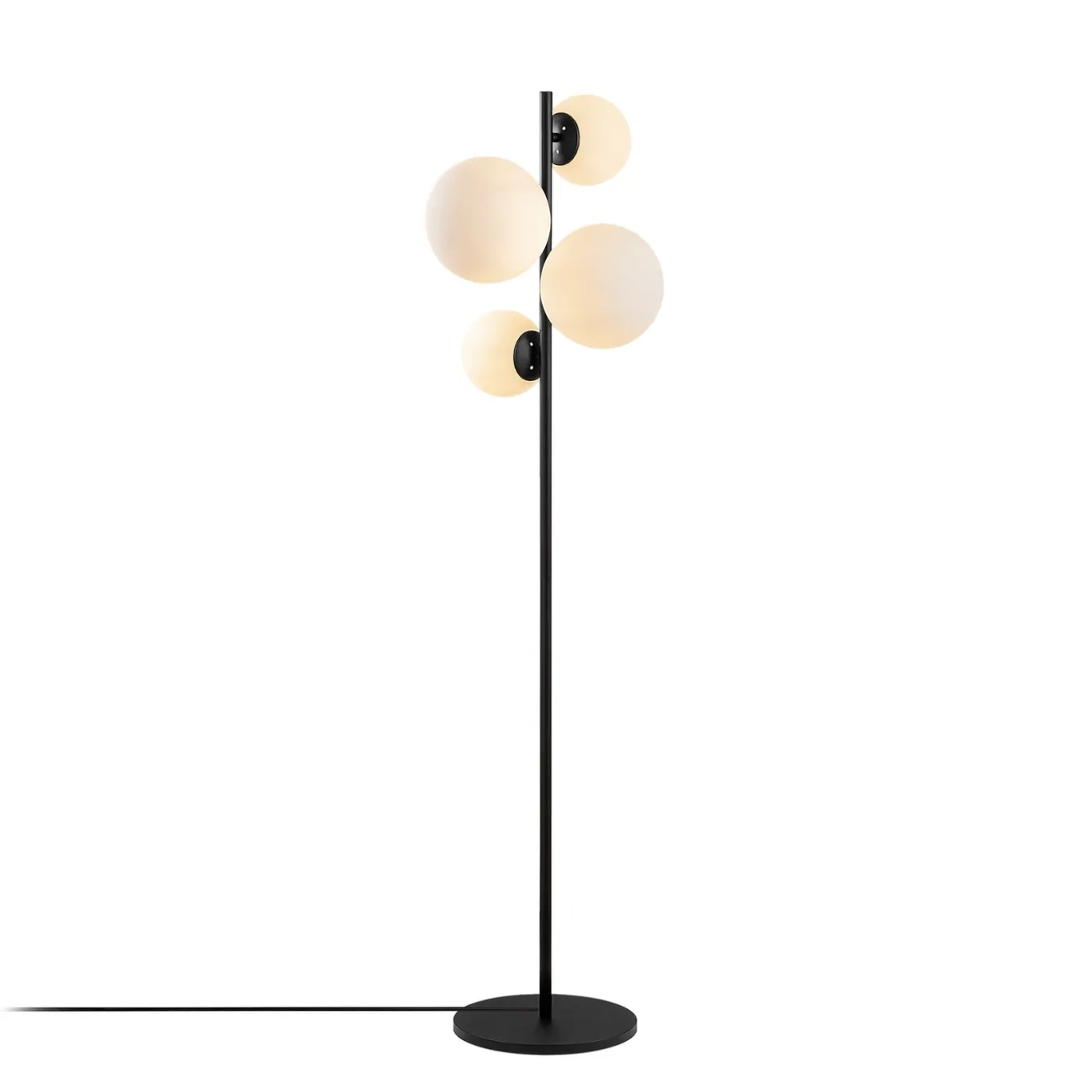 Vloerlamp Fazli 4-Lichts Zwart