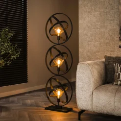 Vloerlamp Galaxy 3-Lichts Zwart - Giga Meubel
