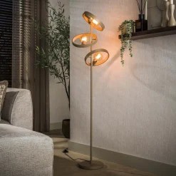 Vloerlamp Hover 3-lichts Beige - Giga Meubel