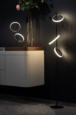 Vloerlamp Jaimy LED 3-Lichts Zwart - Giga Meubel