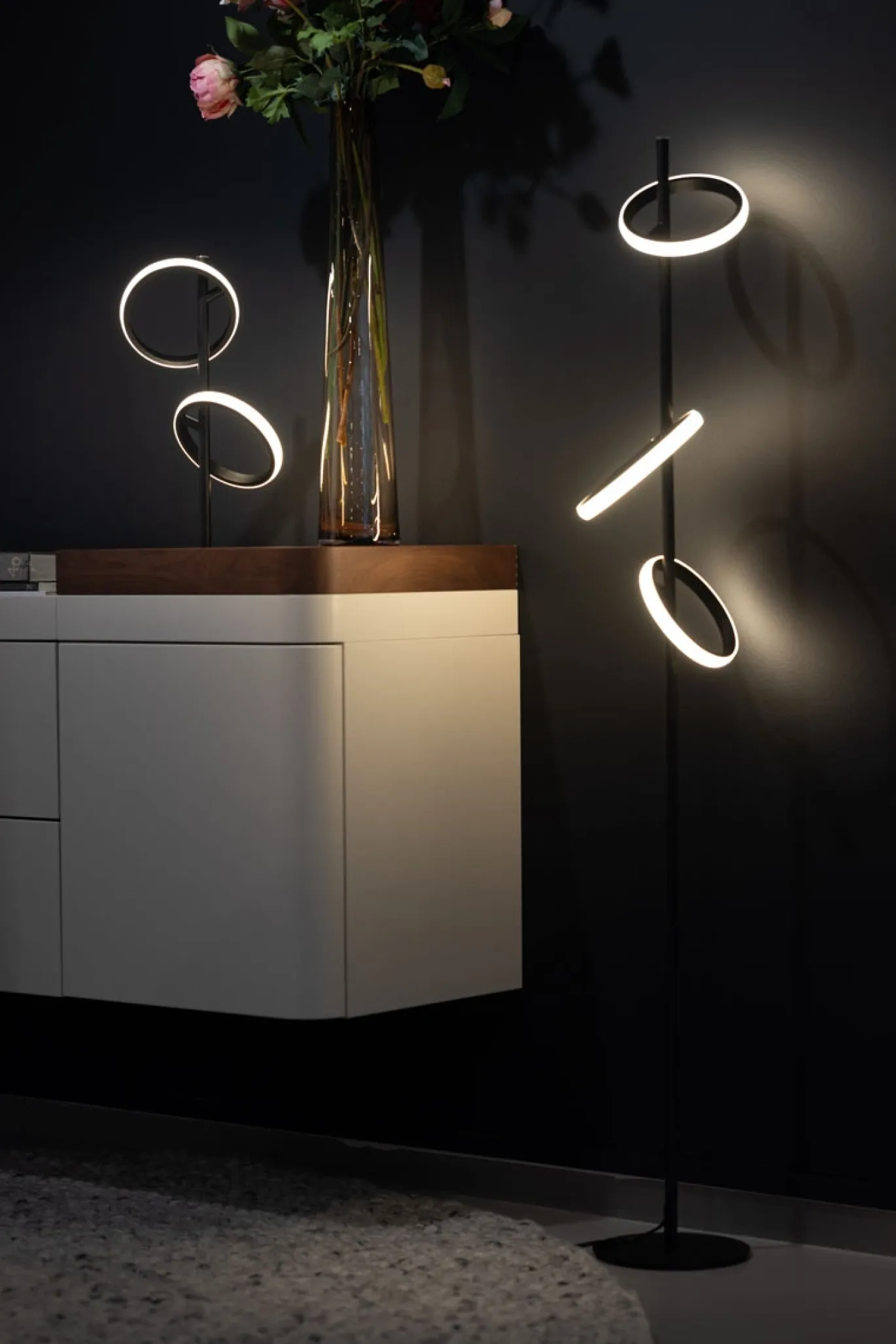 Vloerlamp Jaimy LED 3-Lichts Zwart - Giga Meubel