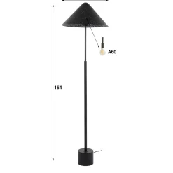 Vloerlamp Kosmos Metaal Charcoal - Giga Meubel