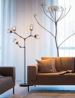 Vloerlamp Lime 5-Lichts Zwart - Giga Meubel