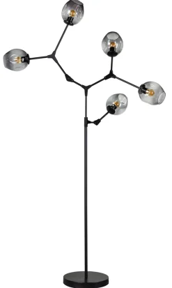 Vloerlamp Lime 5-Lichts Zwart - Giga Meubel