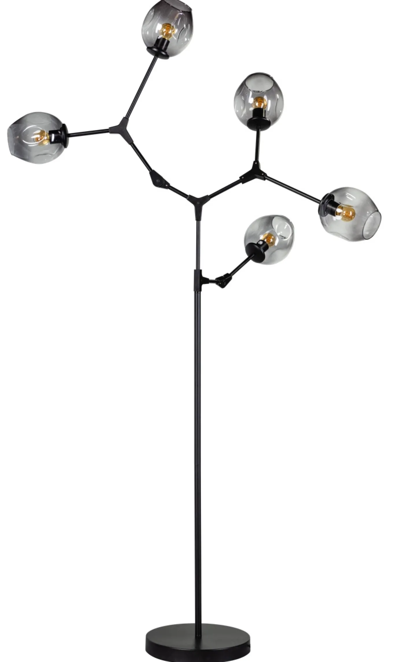 Vloerlamp Lime 5-Lichts Zwart - Giga Meubel
