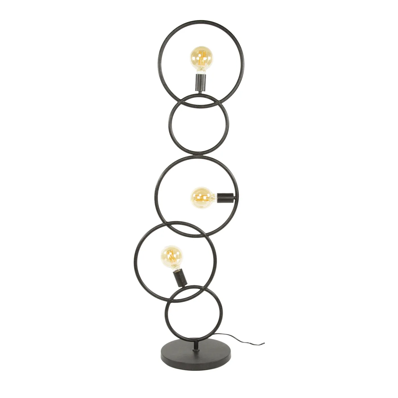 Vloerlamp Loop 3-Lichts Zwart - Giga Meubel