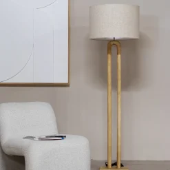 Vloerlamp Micky Naturel 165cm - Giga Meubel