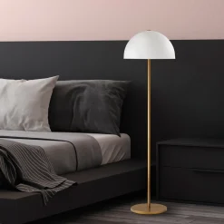 Vloerlamp Mixed Bol Wit/Goud