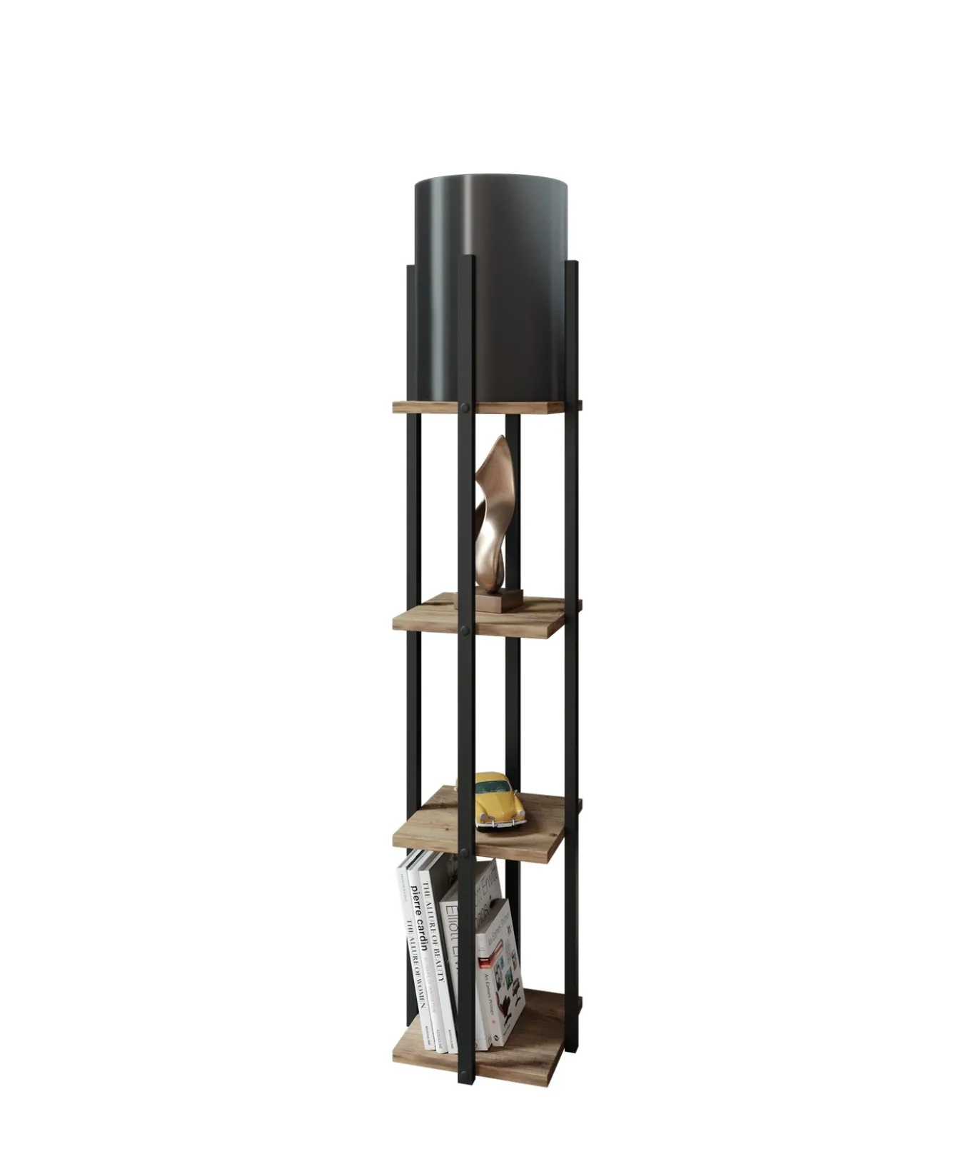 Vloerlamp Nora MDF Zwart