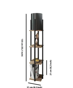Vloerlamp Nora MDF Zwart