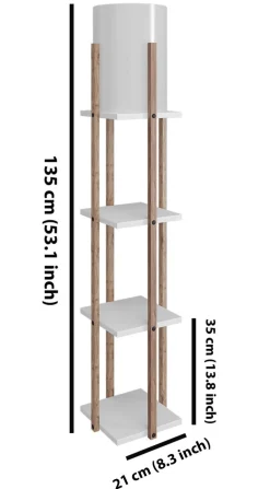 Vloerlamp Nora Met Planken Wit