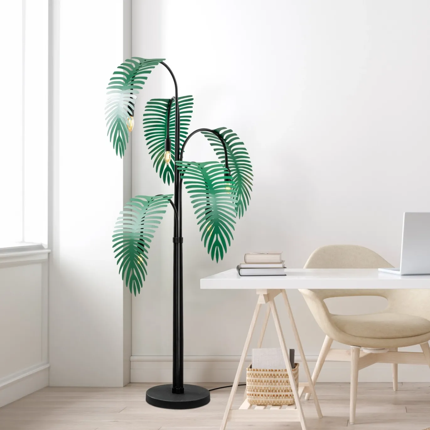 Vloerlamp Palm Groen 5-Lichts