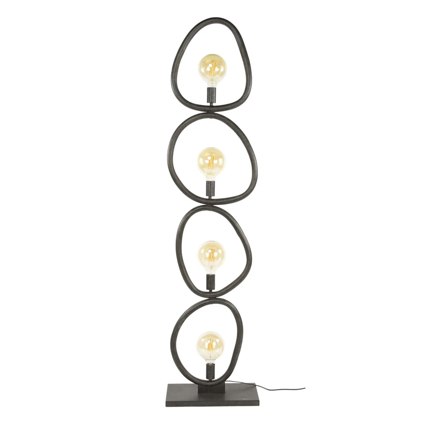 Vloerlamp Pebble 4-Lichts Zwart - Giga Meubel