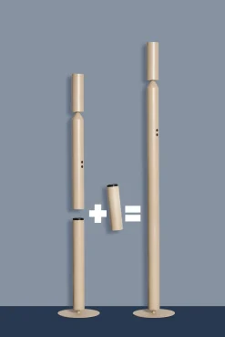 Vloerlamp Pencil Mat Beige Schakelaar 180cm - Giga Meubel