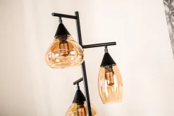 Vloerlamp Pleun 3-Lichts Amber Glas - Giga Meubel