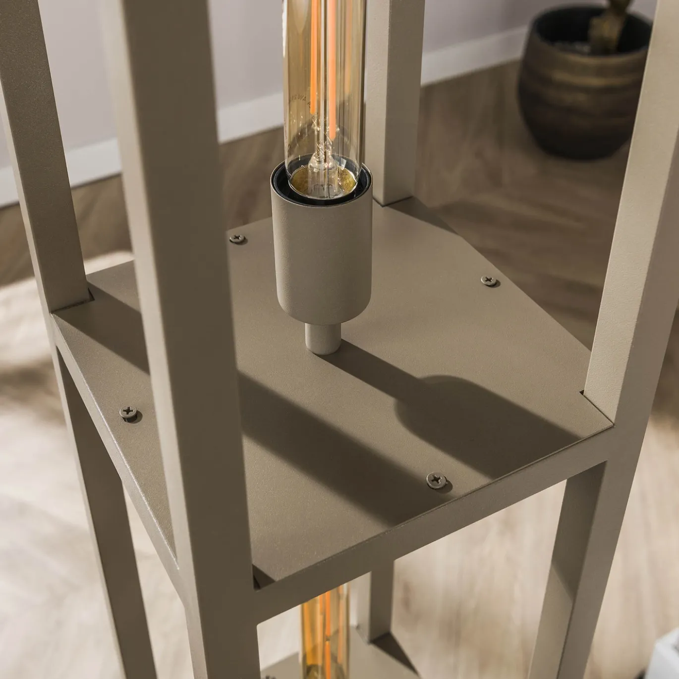 Vloerlamp Quadra 4-lichts Beige - Giga Meubel