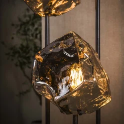 Vloerlamp Rock Getrapt 3-lichts Chroom Glas - Giga Meubel