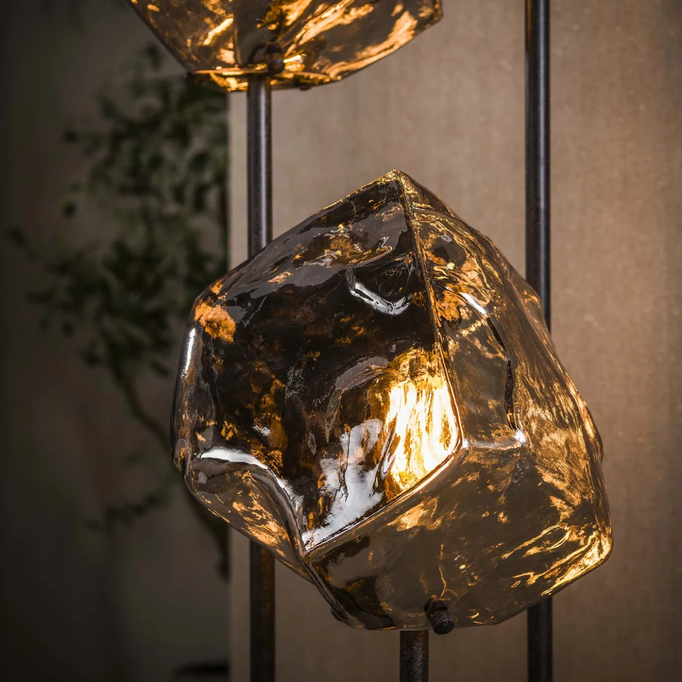 Vloerlamp Rock Getrapt 3-lichts Chroom Glas - Giga Meubel