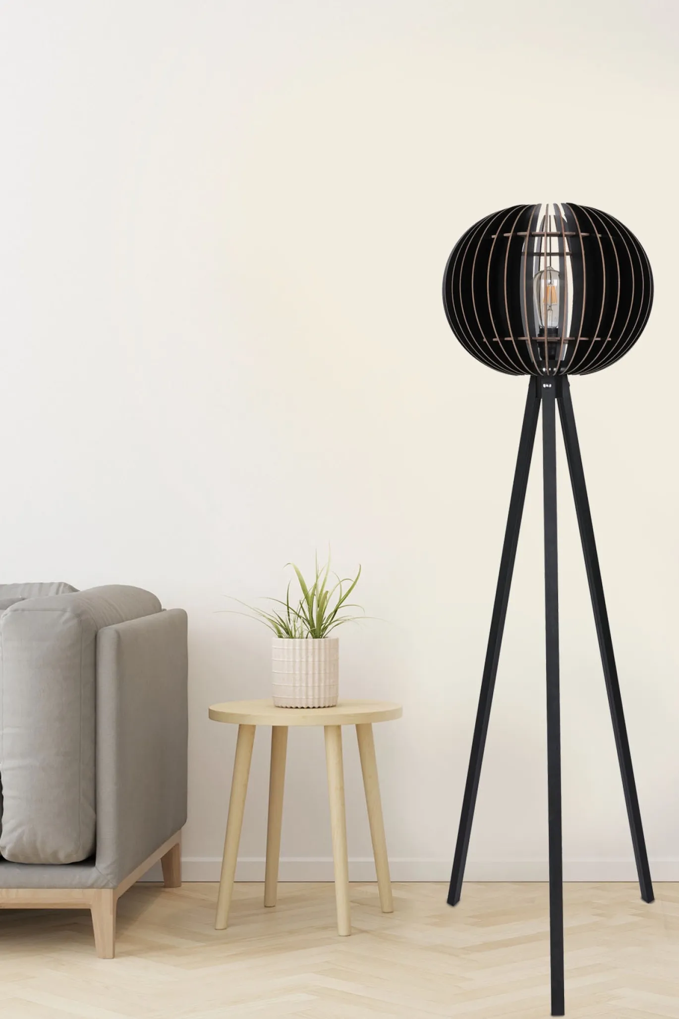 Vloerlamp Sahip Zwart