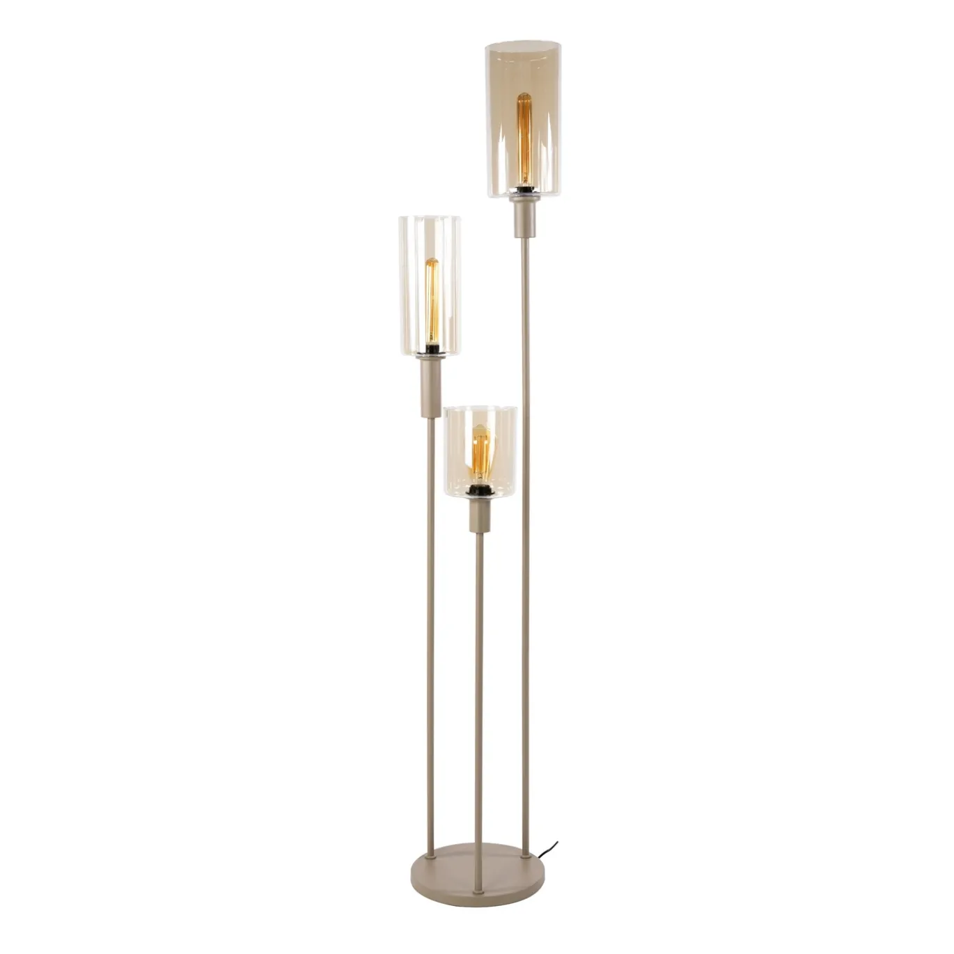 Vloerlamp Sepiora Getrapt 3-Lichts Beige - Giga Meubel