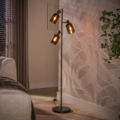 Vloerlamp Sepiora 3-Lichts Sienna Bruin - Giga Meubel