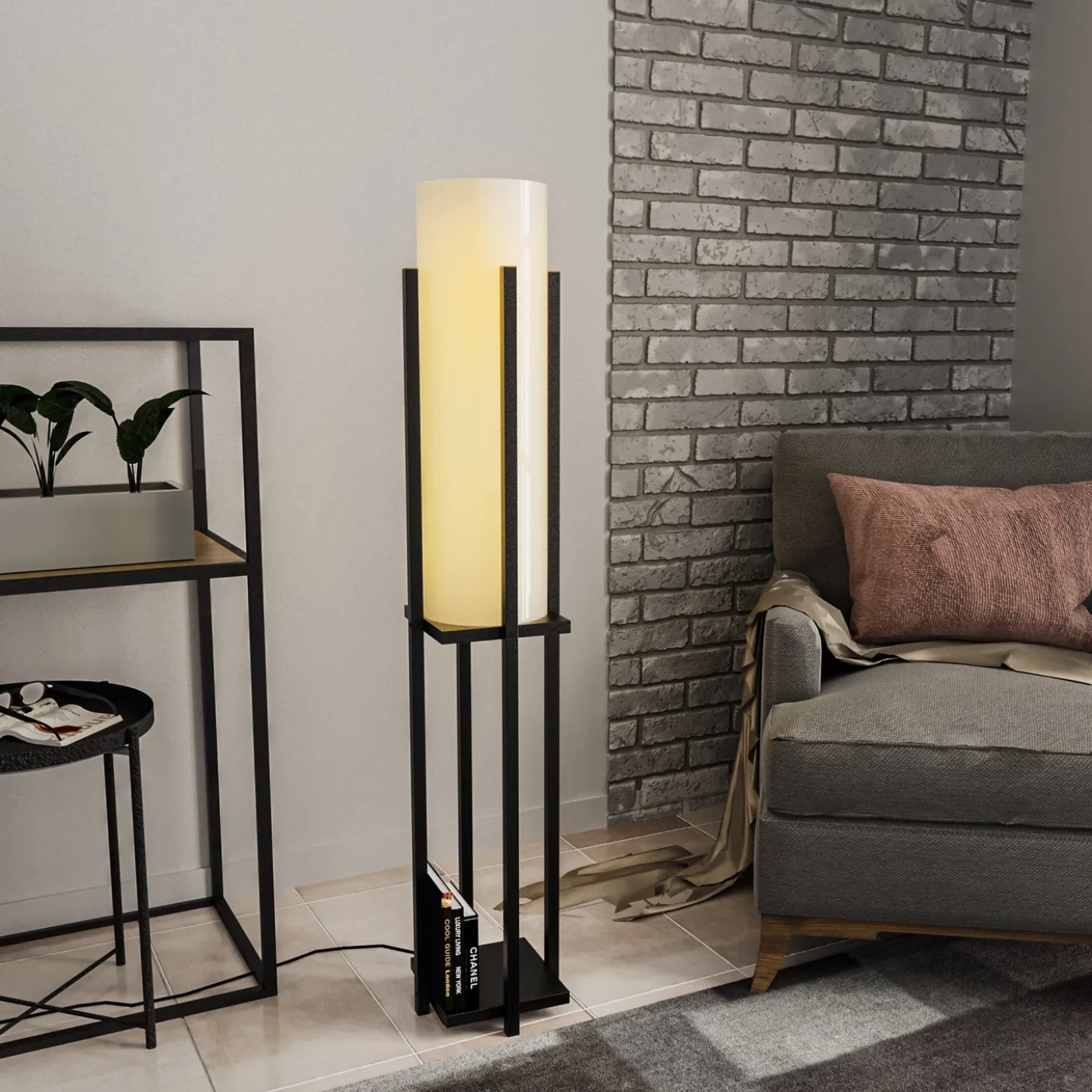Vloerlamp Shelf Long Zwart