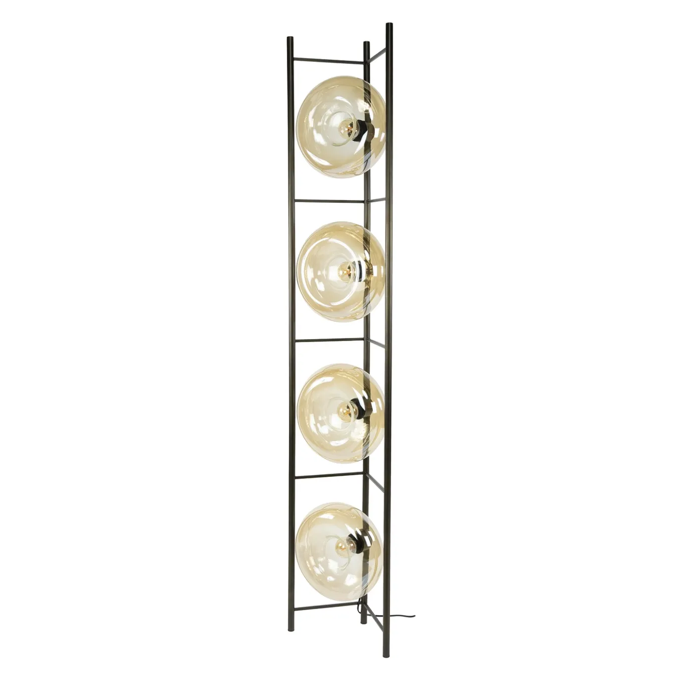 Vloerlamp Soll 4-lichts Amber Glas - Giga Meubel