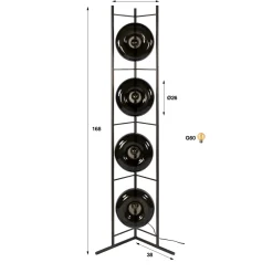 Vloerlamp Soll 4-Lichts Sienna Bruin - Giga Meubel