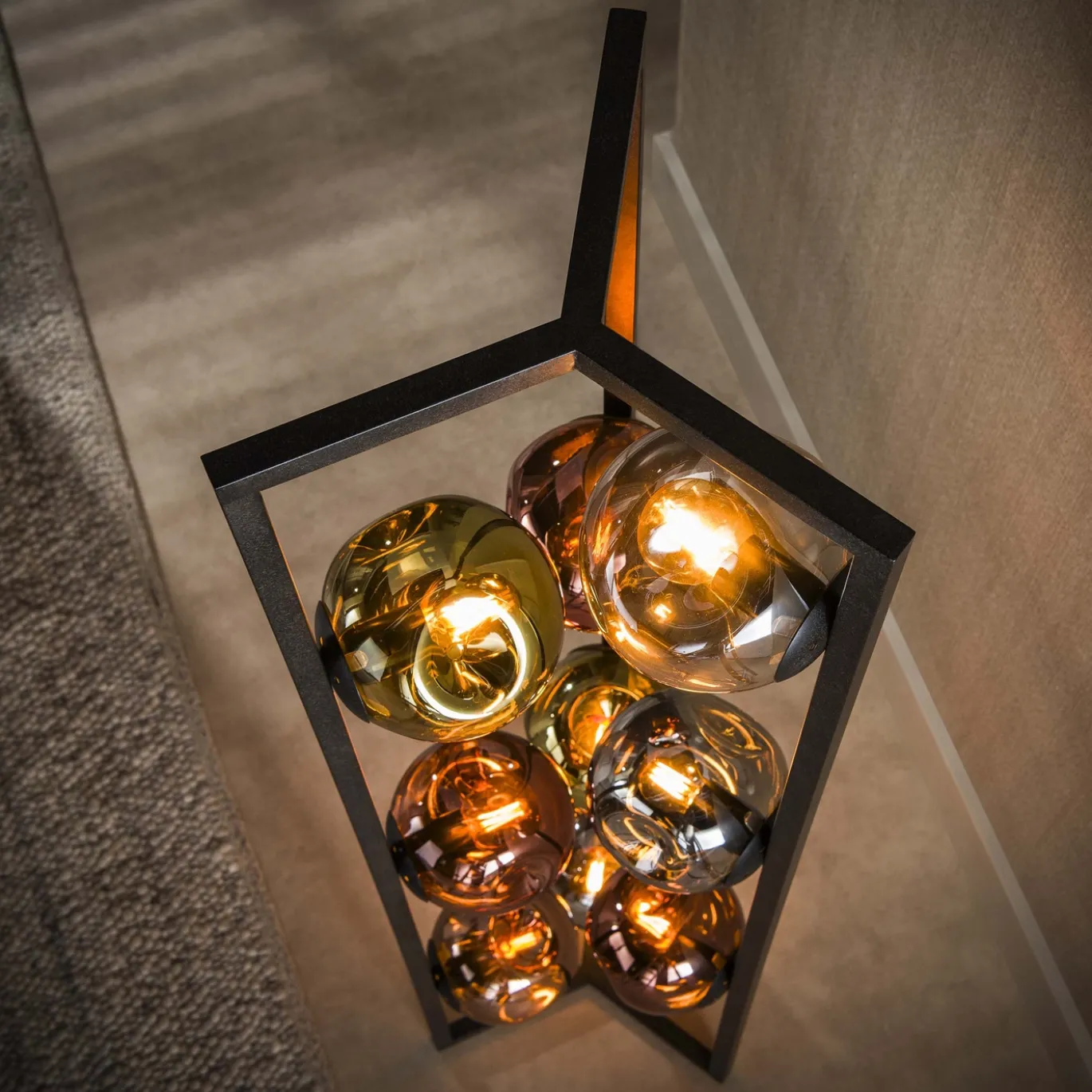 Vloerlamp Stellar 9-lichts Artic Zwart - Giga Meubel