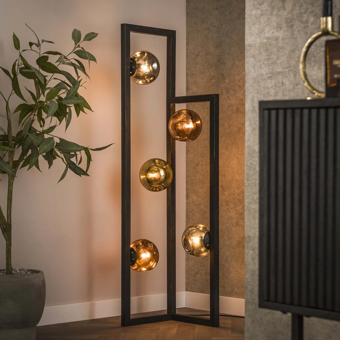 Vloerlamp Stellar 5-Lichts Glas - Giga Meubel