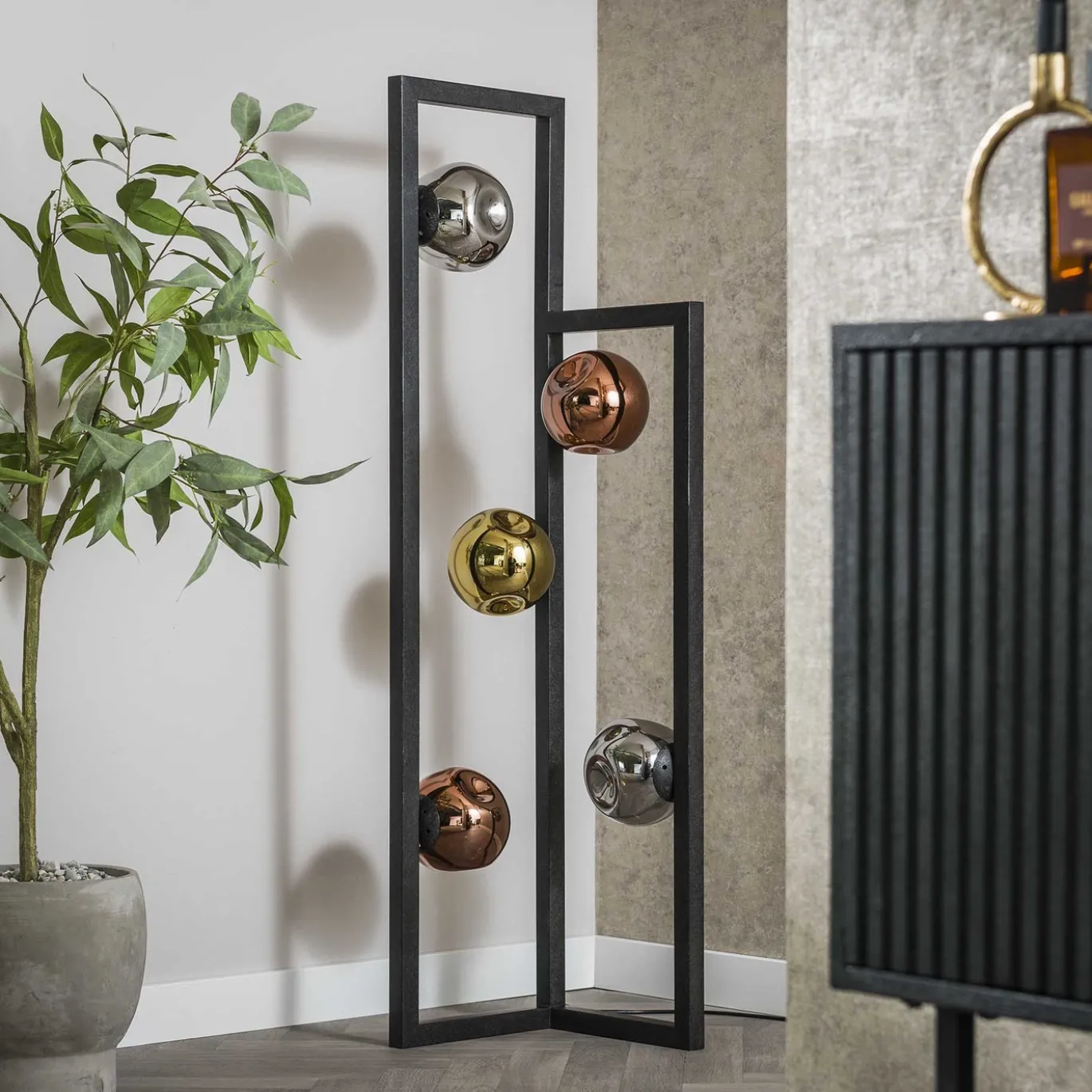Vloerlamp Stellar 5-Lichts Glas - Giga Meubel