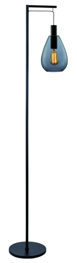 Vloerlamp Tanita 1-Lichts Smoke Glas - Giga Meubel