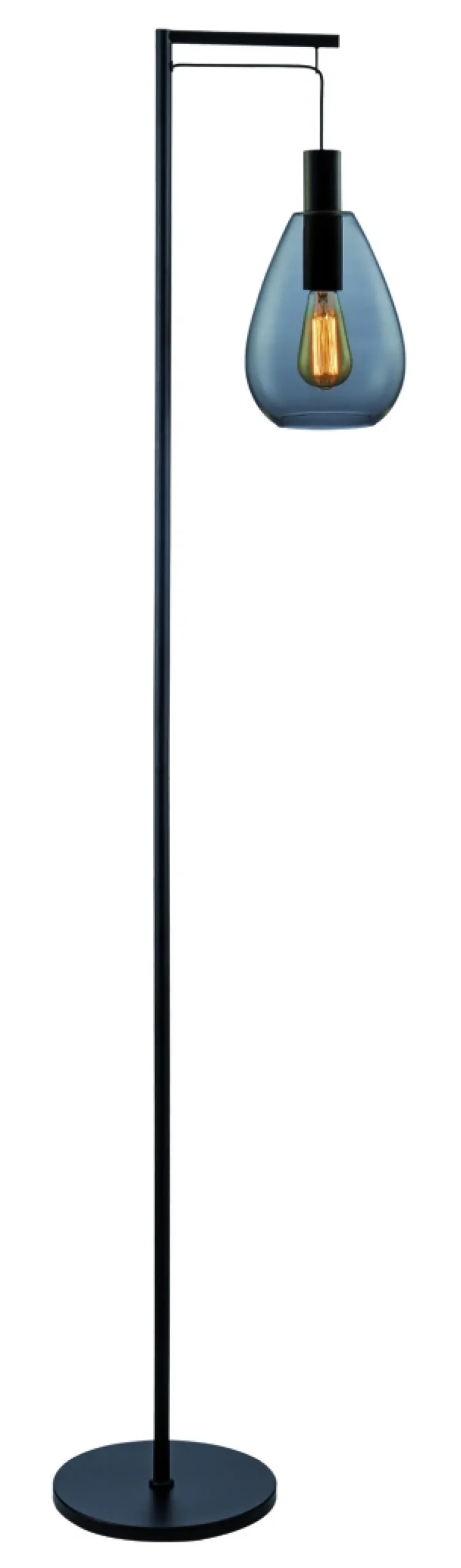Vloerlamp Tanita 1-Lichts Smoke Glas - Giga Meubel