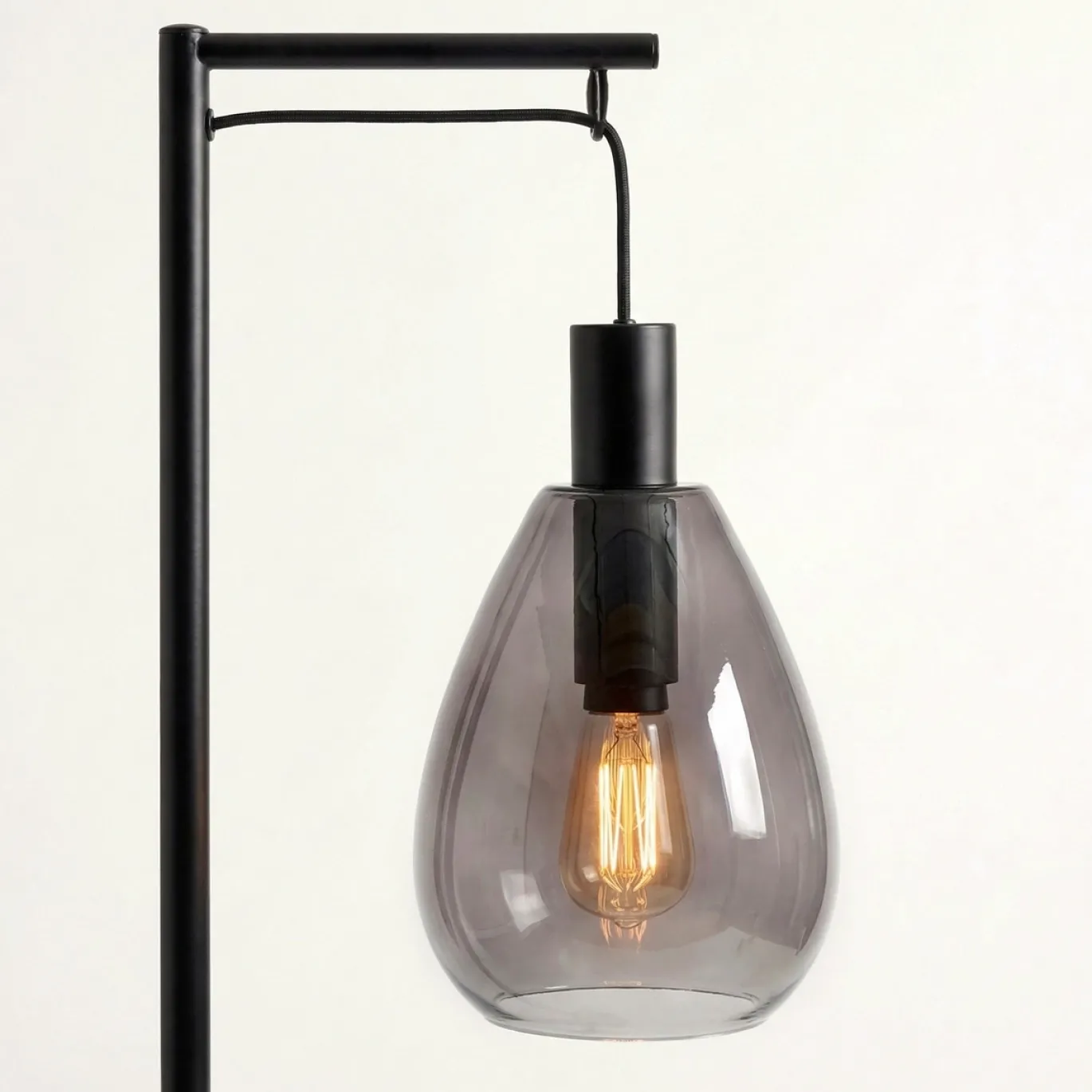 Vloerlamp Tanita 1-Lichts Smoke Glas - Giga Meubel