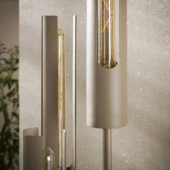 Vloerlamp Tube Getrapt 5-lichts Beige - Giga Meubel