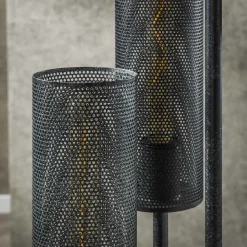 Vloerlamp Tube Mesh Zwart 5-Lichts - Giga Meubel
