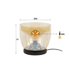 Vloerlamp Up L Amber Glas - Giga Meubel