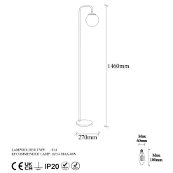 Vloerlamp Viran Goud