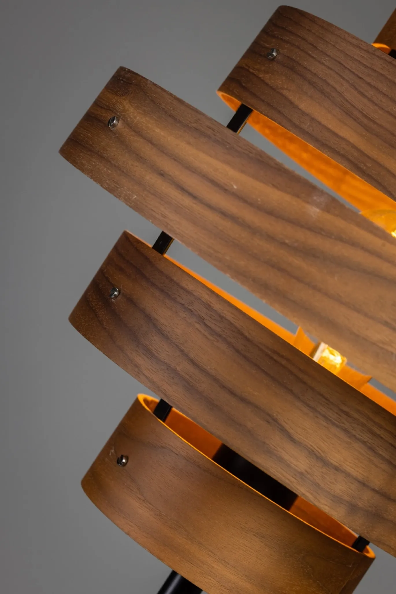 Vloerlamp Walnut Hout 185cm - Giga Meubel