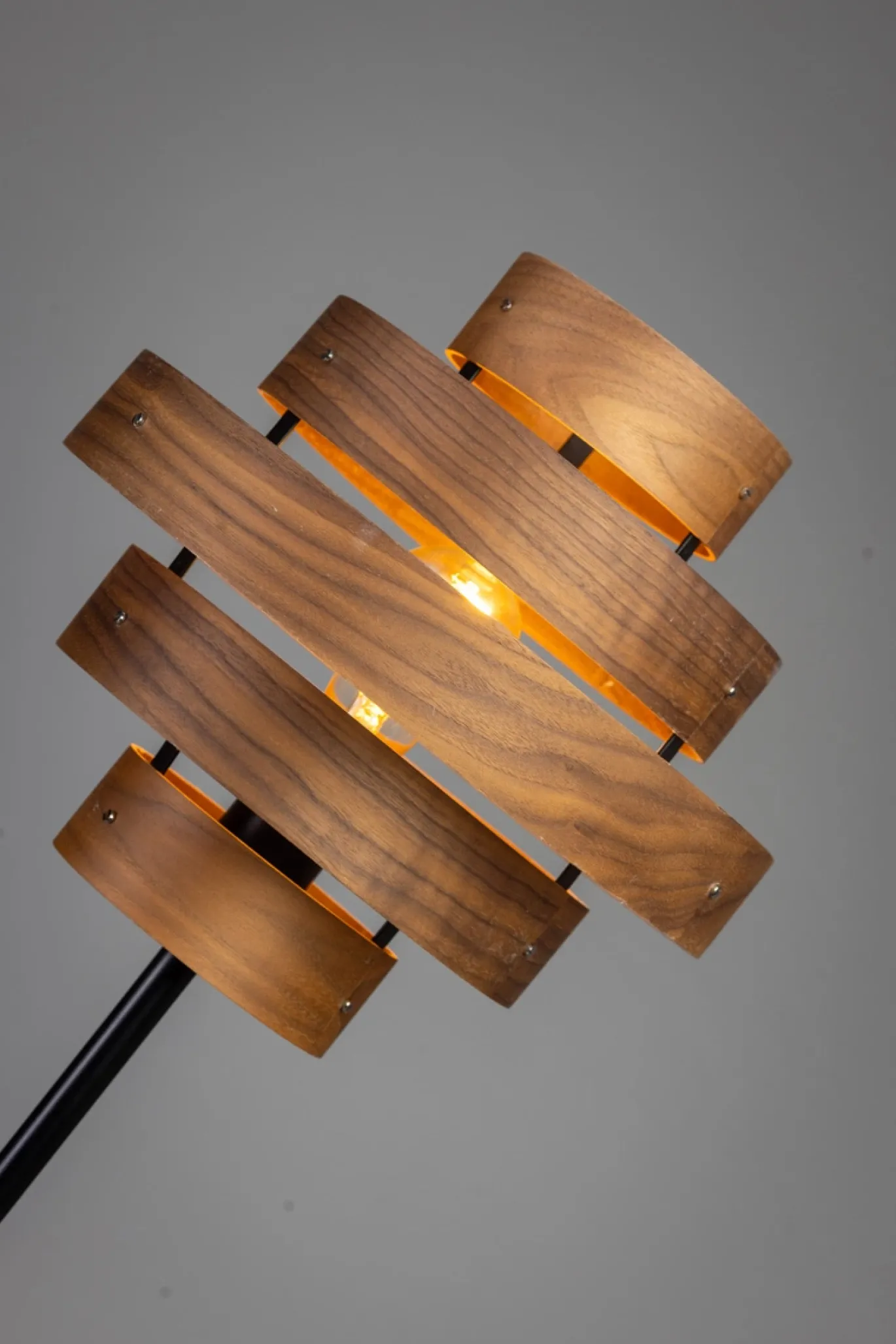 Vloerlamp Walnut Hout 185cm - Giga Meubel