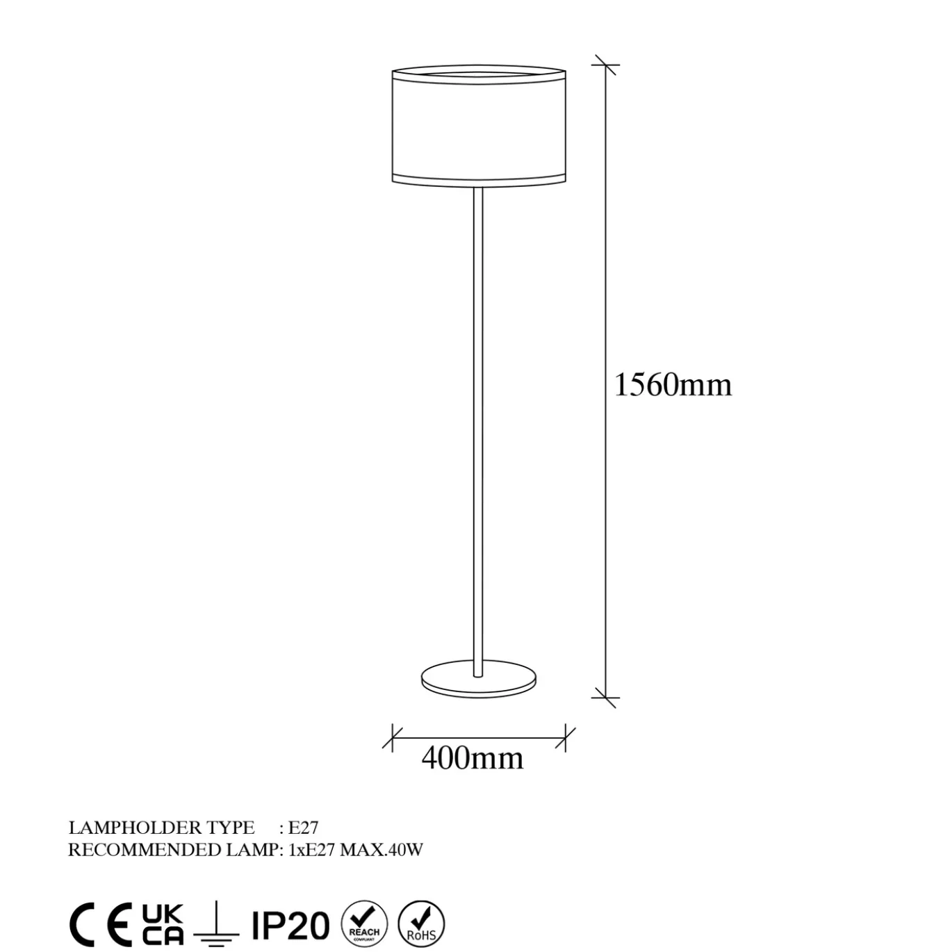 Vloerlamp Way Goud