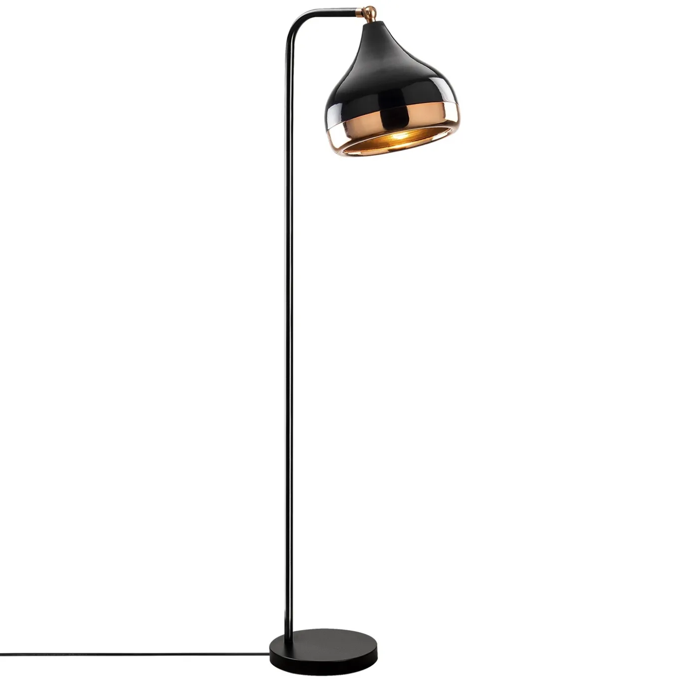 Vloerlamp Yildo Zwart/Koper 1-Lichts 120cm